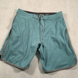 Vissla Shorts Mens Large Blue Cotton Drawstring Casual Cotton‎